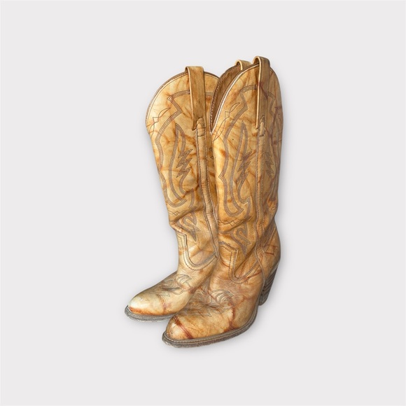 Vintage Leather Miss Capezio Country Western Cowgirl Boots size W7.5 - Picture 2 of 10